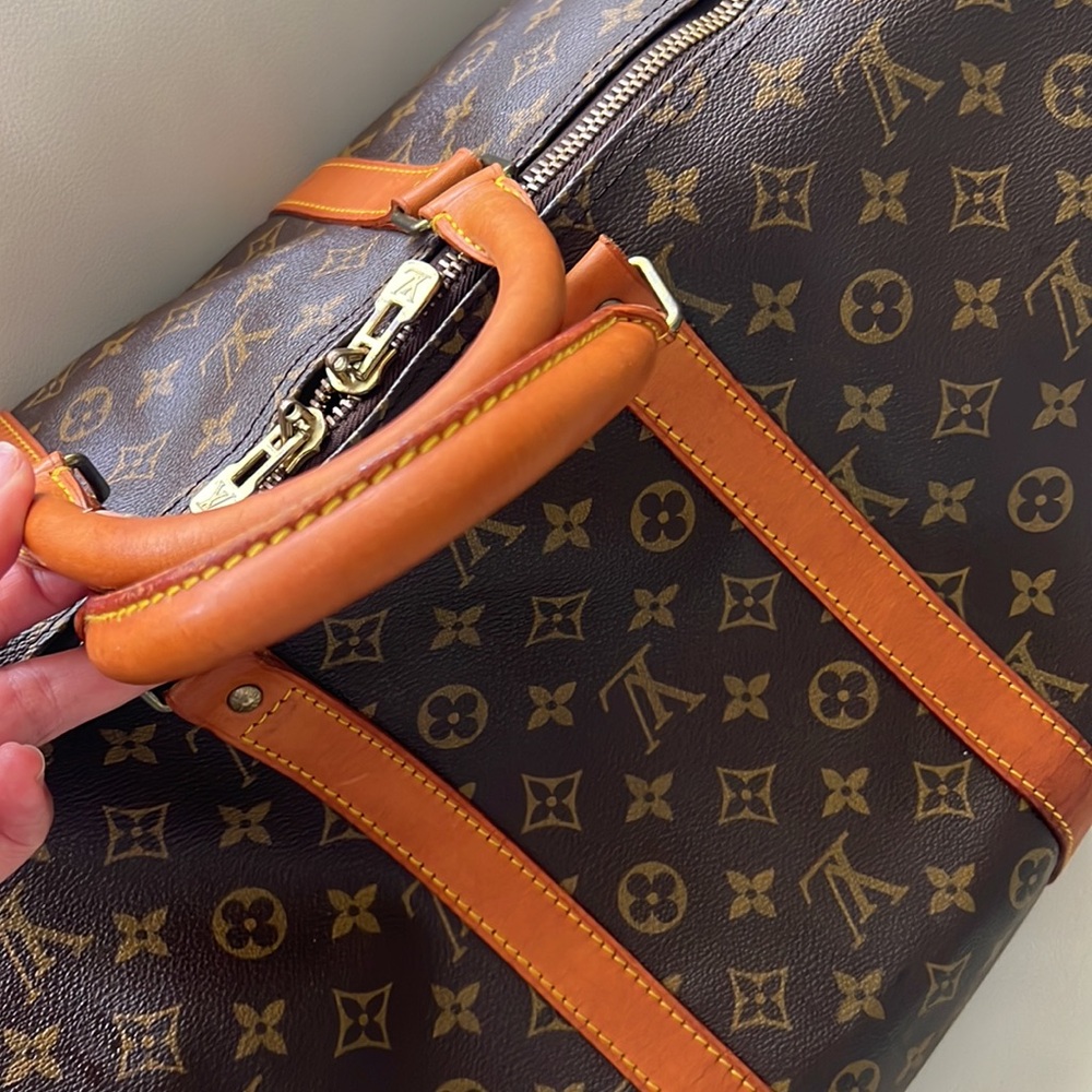 Louis Vuitton Travel Bag Keepall Bandouliere 55 Brown Monogram - Picture 6 of 16